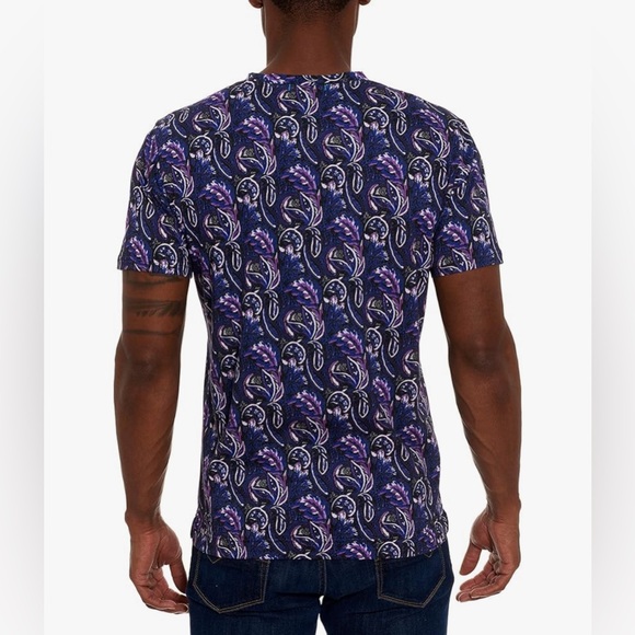 Robert Graham Men's Pallas Short-Sleeve Knit T-Shirt Size S NWT $128 - Picture 3 of 14